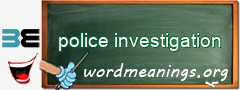 WordMeaning blackboard for police investigation